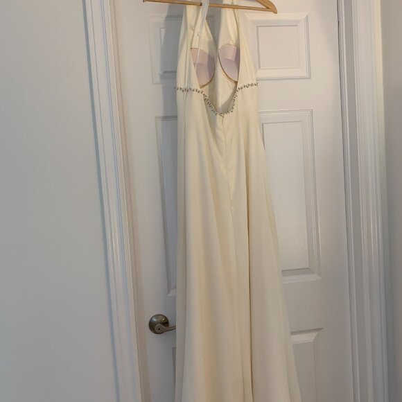 Barbra Allin Bridal Dress Halter Neck & Train - Picture 6 of 10